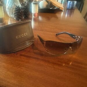 Gucci Dark Brown Sunglasses with Case